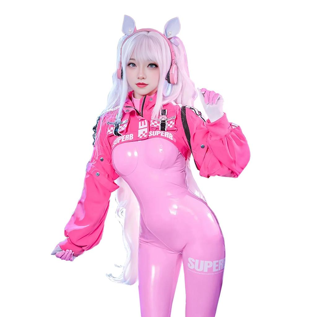 Milky Time Victory Goddess NIKKE Alice Cosplay Bodysuit Pink Halloween