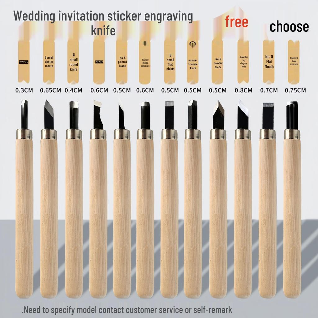 Woodcut Carving Knife Set for Wedding Invitations, Woodblock Prints, Rubber Stamps, and Handcrafted Wood Art