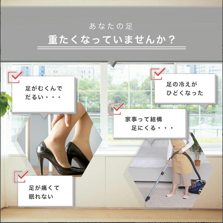 AiMY Fot- og leggmassasjeapparat med Kompakt Luft-fotmassasjeapparat for og Kompakt AIM-019 Massasjeapparat, Varmeapparat, Ben, Føtter, Legger, (brun)