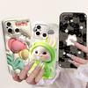 For Xiaomi Redmi 12C 11A 4G Phone Case Redmi 12 4G Poco C55 Back Cover Soft Liquid Silicone Pnada Rabbit Flower Cute Fundas