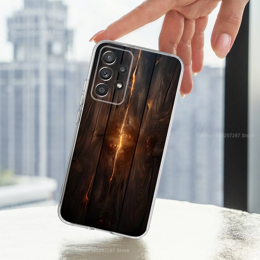 Wood Texture Natural Case For Samsung A30,71,51,S9,10,20,Ultra,Lite,S22,FE,23,21,PIus,Transparent, Silicone