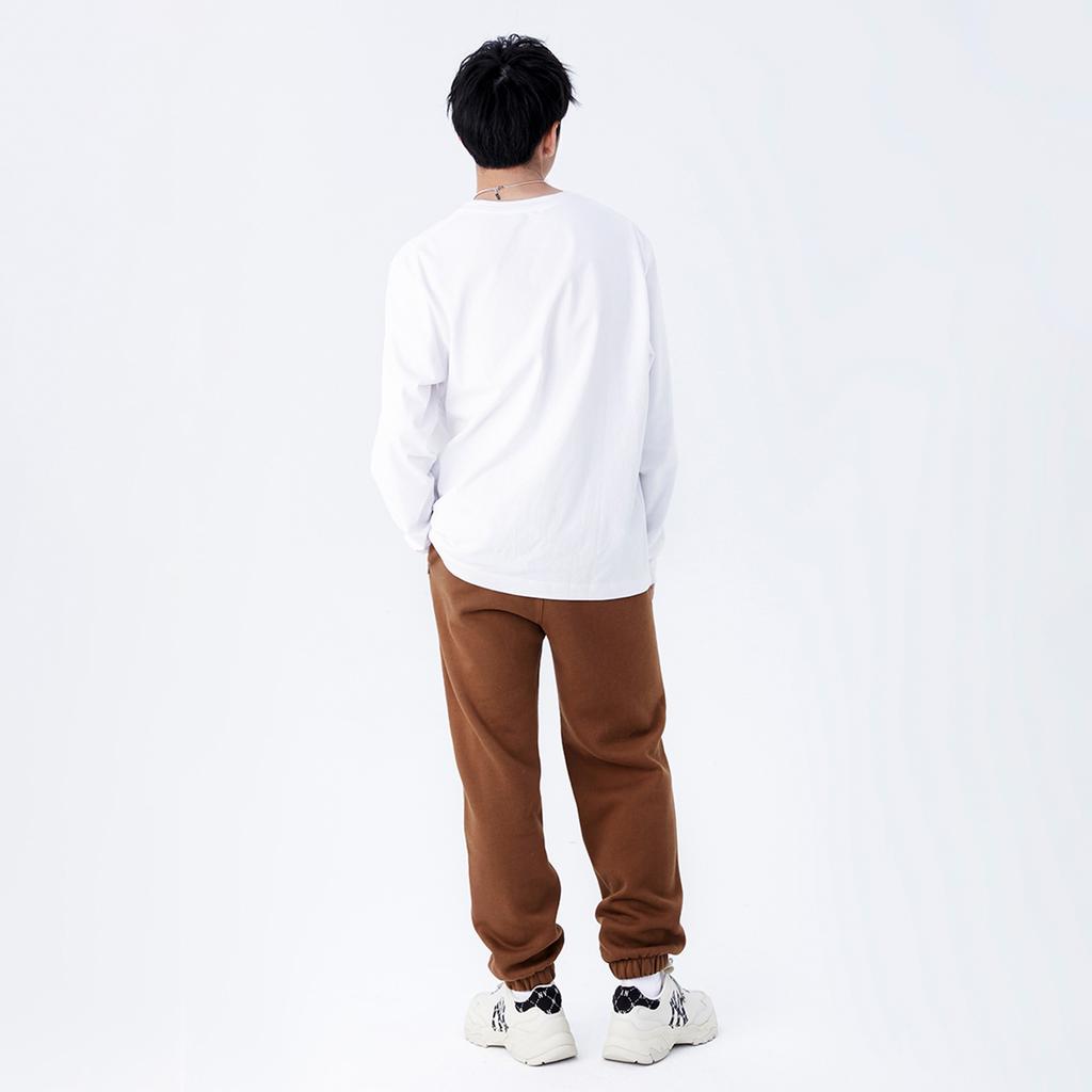 New MLB Base Logo Knitted Sweatpants Unisex Brown 3APT00216-43BRS