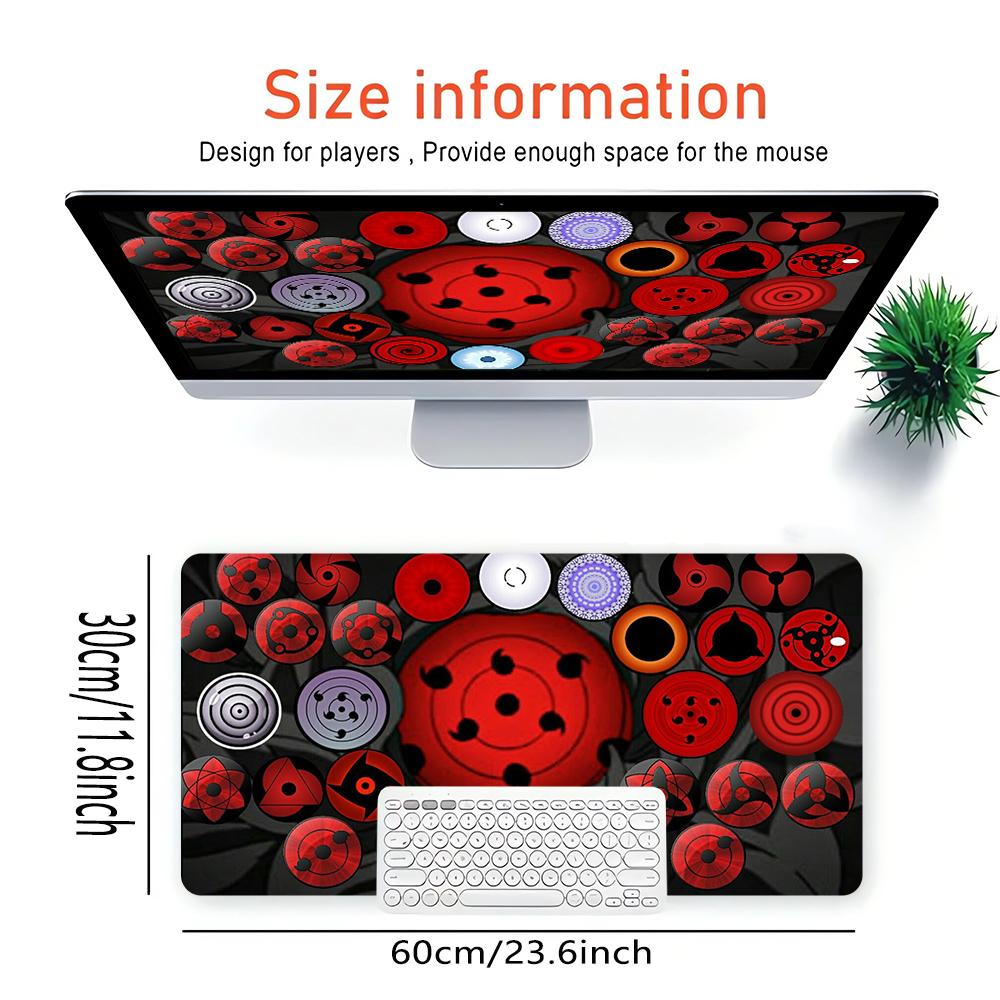 Sharingan Symbols Collection Large Gaming Mouse Pad Nonslip Rubber Base Waterproof Desk Mat For Office Pc Laptop