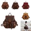 Retro Leopard Print And Color Blocked Backpack For Girls With Curved Shoulder Straps Suitable For School And Travel