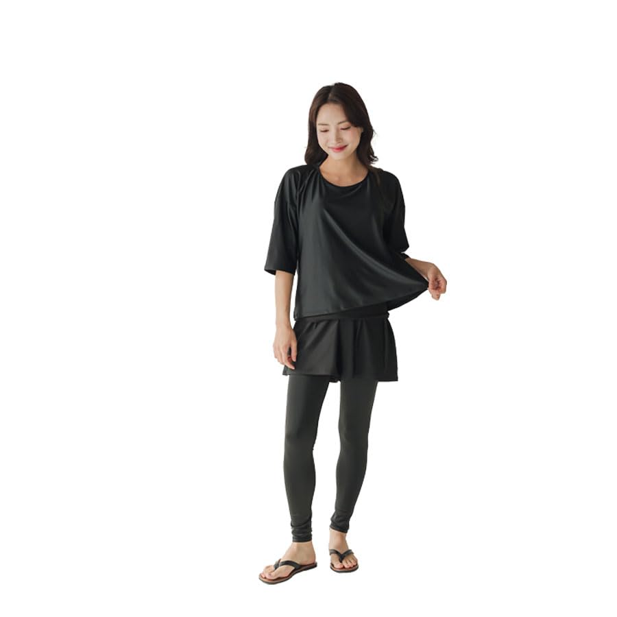 swimsuit set with inner leggings and shorts to cover your Korean for casual for women G 3-piece top, figure. style, cute, quick-drying, sports,