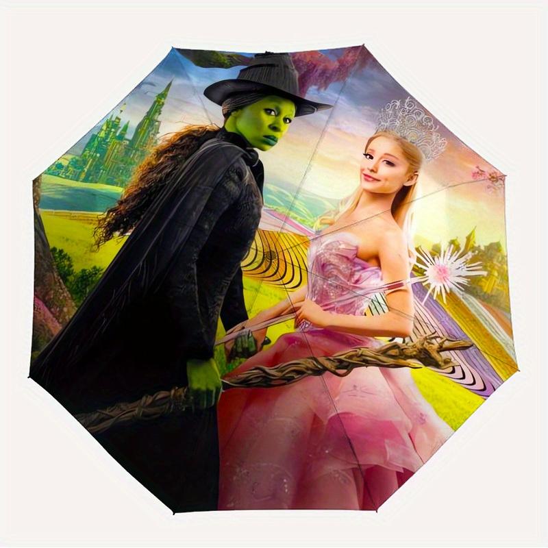1pc Witch Princess Themed High-quality Umbrella,Automatic Opening and Closing Umbrella,Multi-functional Umbrella G0811164