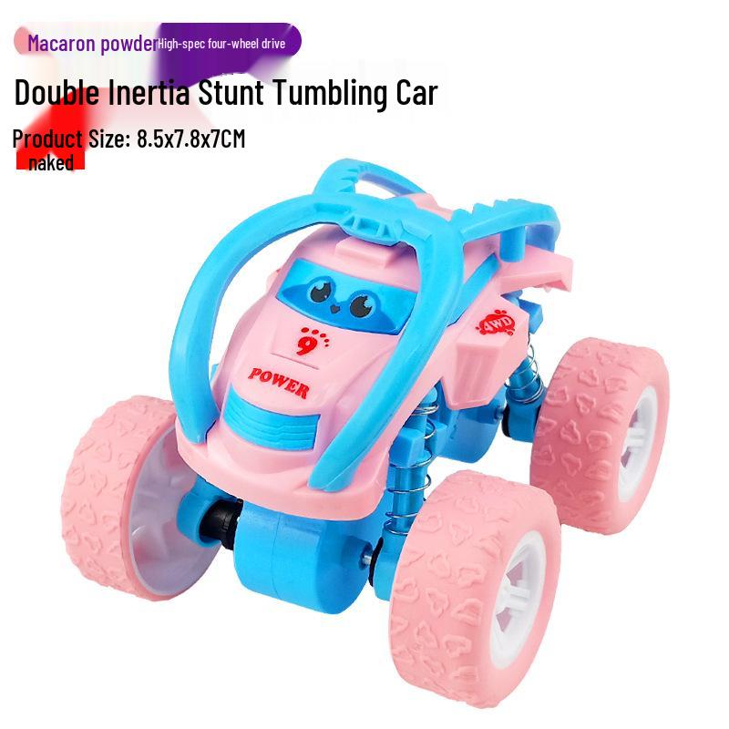 Children's Toy: Inertia-Powered 4WD Stunt Off-Road Vehicle