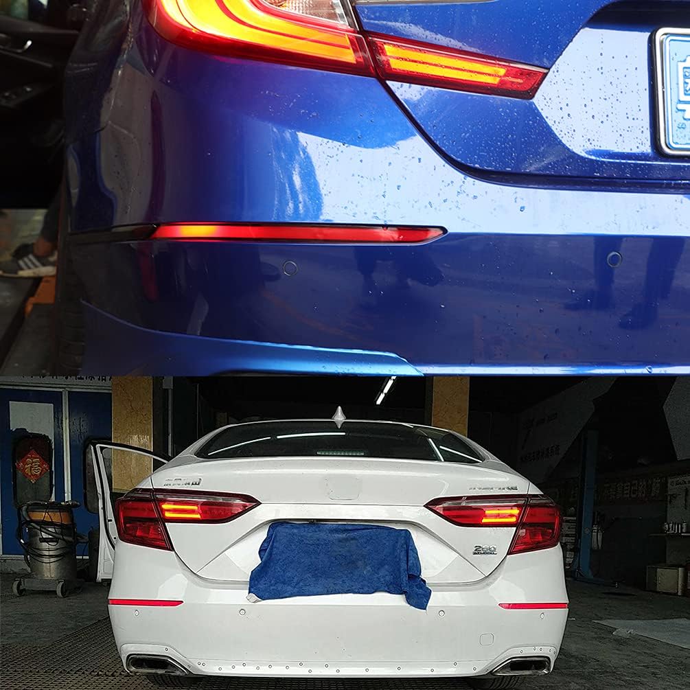 LED Rear Bumper Reflector Tail Lights Turn Signal Sequential Flashing Brake Driving Fog Lamps Accessories Kit Compatible With Honda Accord 10th 2018