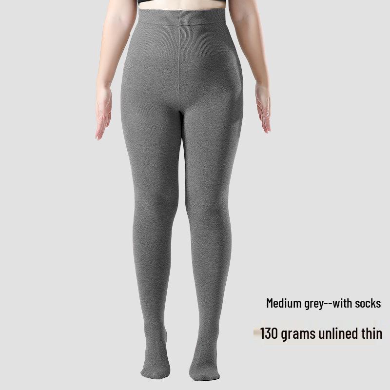 Women's Plus Size Warm Autumn/Winter Leggings: Velvet-Lined, Cotton, No Drooping, Fits Up To 200 Jin