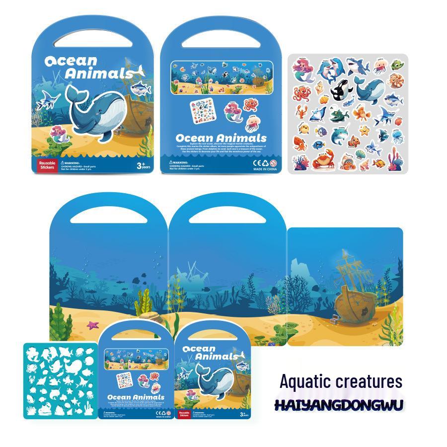 Children's Reusable Silicone Sticker Book: DIY Educational Toy with Jelly Stickers