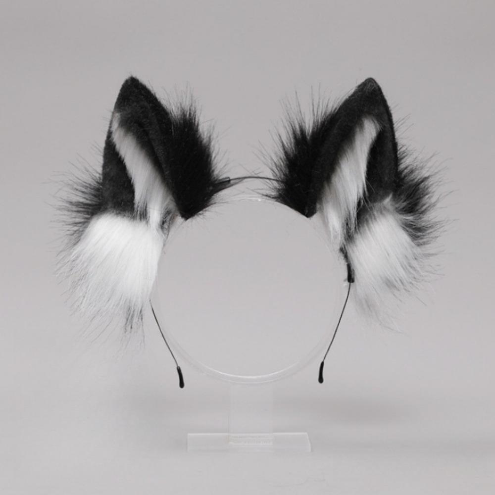 Animals Cat Ears Headband Lolita Furry Cosplay Headwear Cute Wolf Dog Hair Band  Student