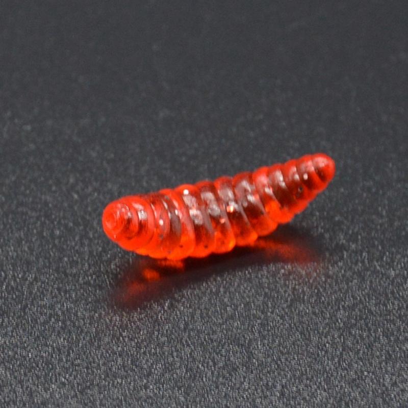 100Pcs Soft Lure Trout Worm Baits Fishing Tackle Accessories for Trout Fishing 2.1cm Worm Artificial Silicone Worm