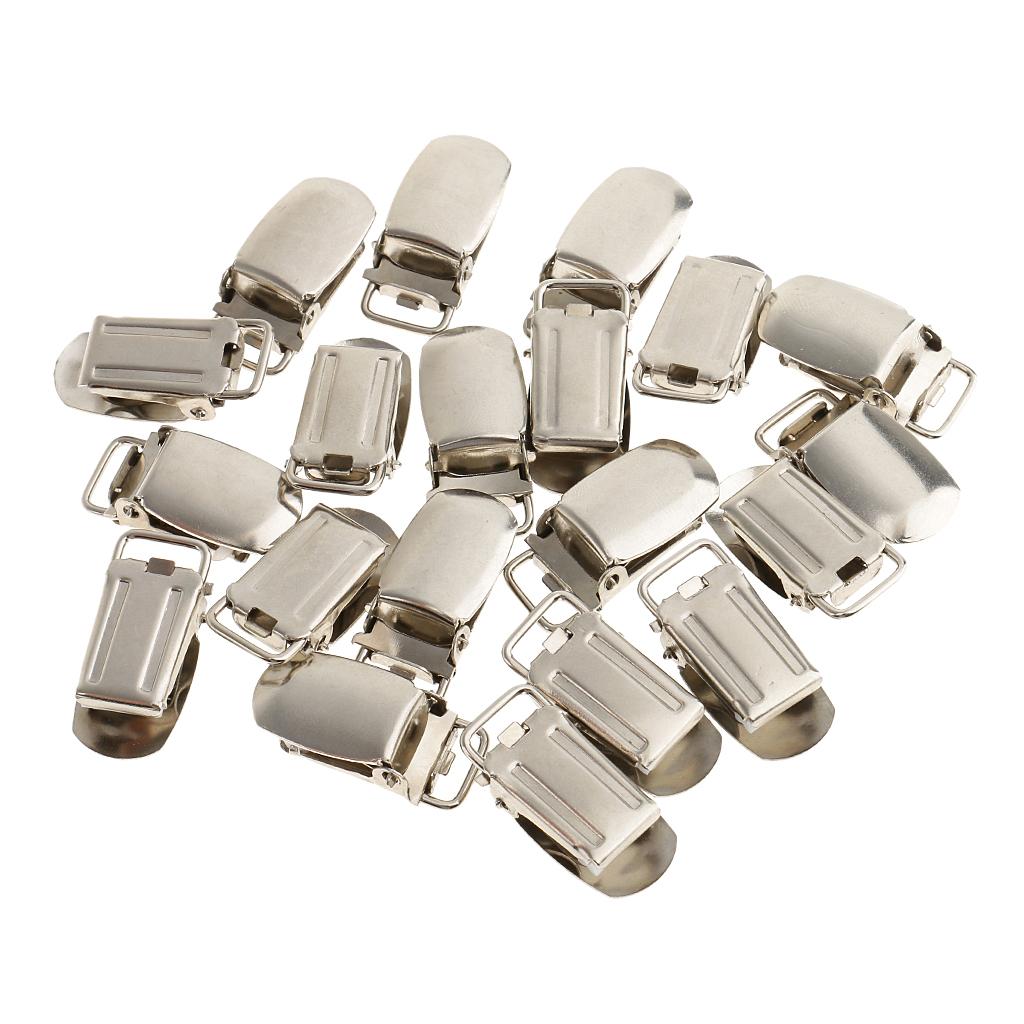 Pacifier Clips Nickel Plated Iron U Shape Webbing Hook DIY Craft Suspender Clip for Baby Use