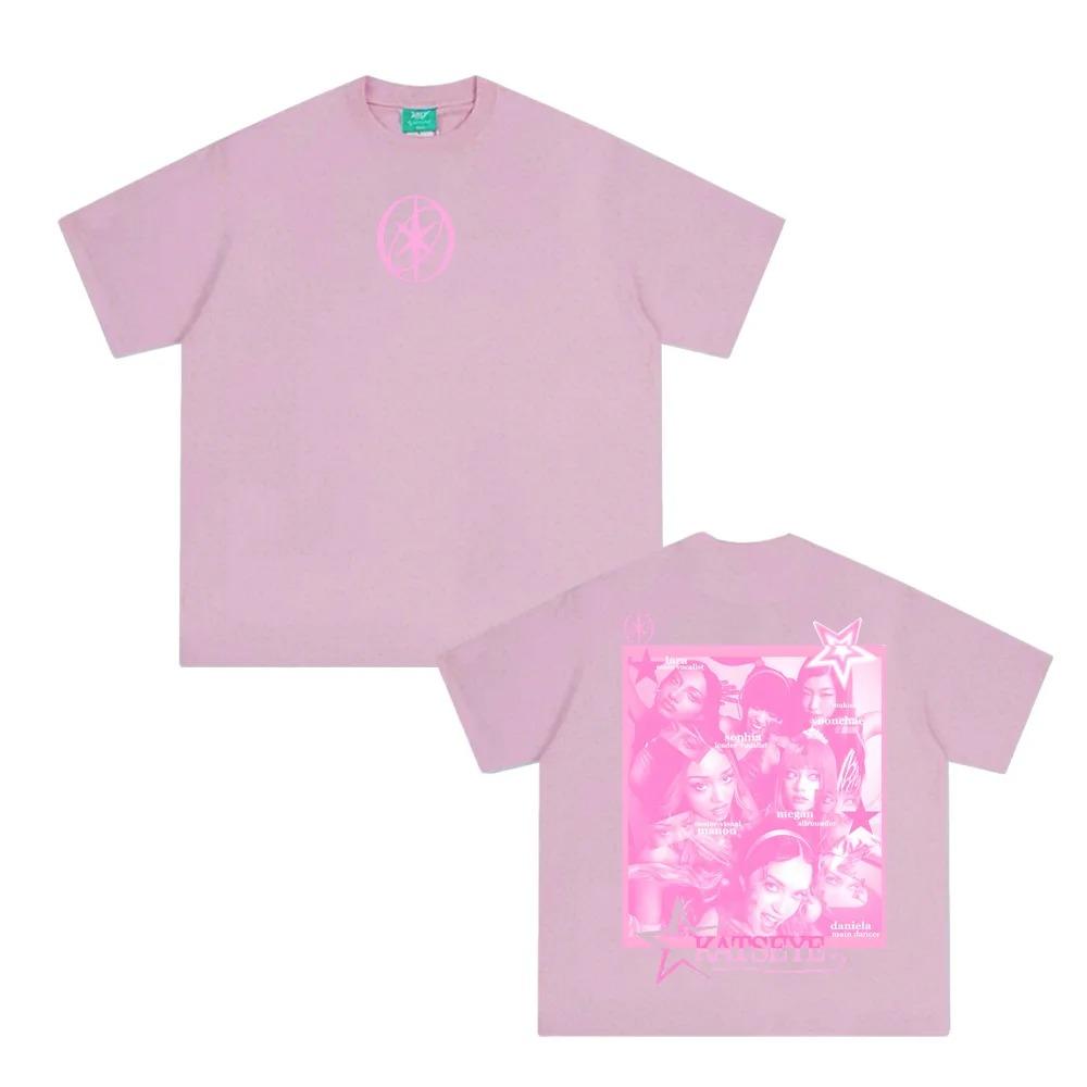 Girl Group KATSEYE Member Identification Card Style Poster Graphic Print TShirt Men Women Summer Cotton Oneck Oversized NewTee
