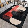 Nordic Light Luxury Geometry Carpet for Living Room Decor Soft Easy Cleaning Rugs for Bedroom Large Area Abstract Red Floor Mat