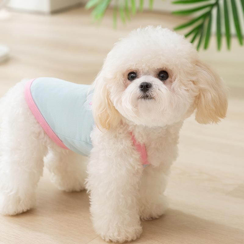 Dog Clothes Spring Summer Cool Ice Silk Suspender Teddy Bigbear Small Dog Vest Cat Pet Clothes