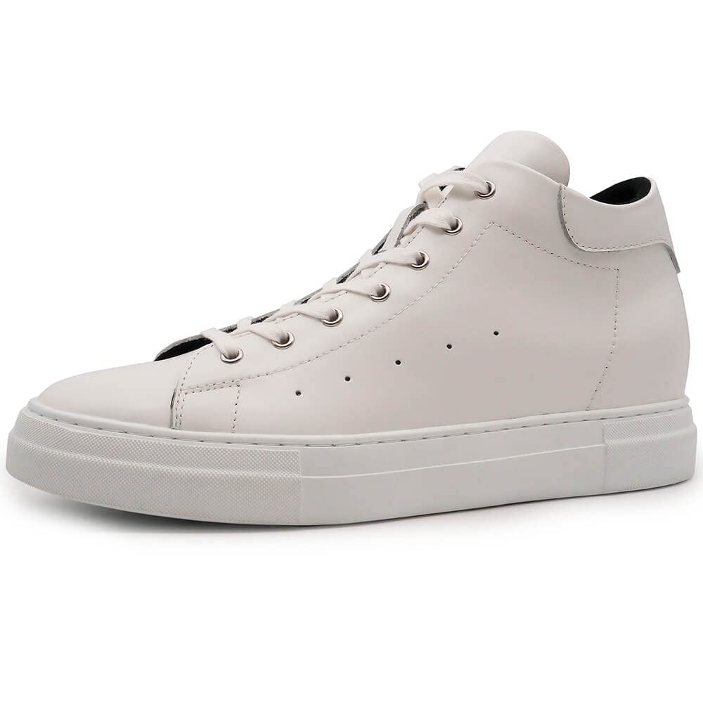 Tall secret thick high cut heeled genuine [Hi!BROTHER] shoes, sneakers, 8cm, men's, sole, sneakers, shoes, black, white, leather, casual, stylish,