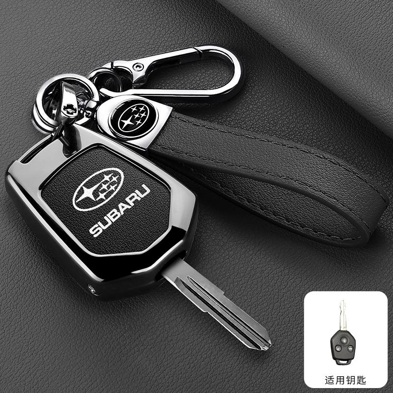 Leather Car Remote Key Case Cover Shell For Subaru Crosstrek Forester Impreza Legacy Ascent Outback Tribeca WRX STI Crosstrek et4
