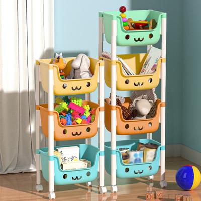 2/3/4 Etagen Rollwagen mit Rädern Multifunktionaler Utility-Organizerwagen Küche Badezimmer Wohnzimmer Büro Spielzeug Snacks Aufbewahrungsregal