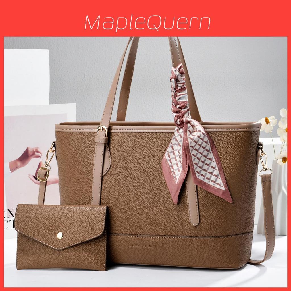 Pu Leather Large Tote Bag For Women With Zipper Pocket And Inner Compartments For Daily Commuting