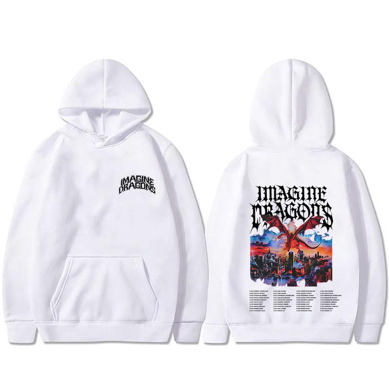 Imagine Dragons Band Loom World Tour 2025 Hoodie Herren Damen Rock Punk Gothic Streetwear Männlich Lässig Übergroße Pullover Hoodies