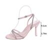 Fashion Luxury Silver Glitter Cross Strap Sandals Women 2025 Summer Sexy Super High Heel Ankle Strap Sandals Fashion Party Dress Shoes