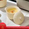 Japanese Double Boiler Ceramic Stew Pot with Lid, Bird’s Nest Soup Bowl, Children's Steamed Egg Bowl.