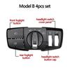 Head Lamp Rotary Headlight Switch Foglight Button Cover For BMW 1 2 3 4 X1 X2 Series F21 F46 F30 F31 F34 F35 F48 F39 61319265300