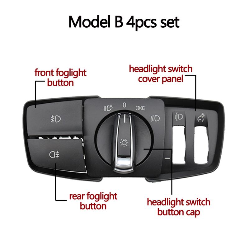 Head Lamp Rotary Headlight Switch Foglight Button Cover For BMW 1 2 3 4 X1 X2 Series F21 F46 F30 F31 F34 F35 F48 F39 61319265300