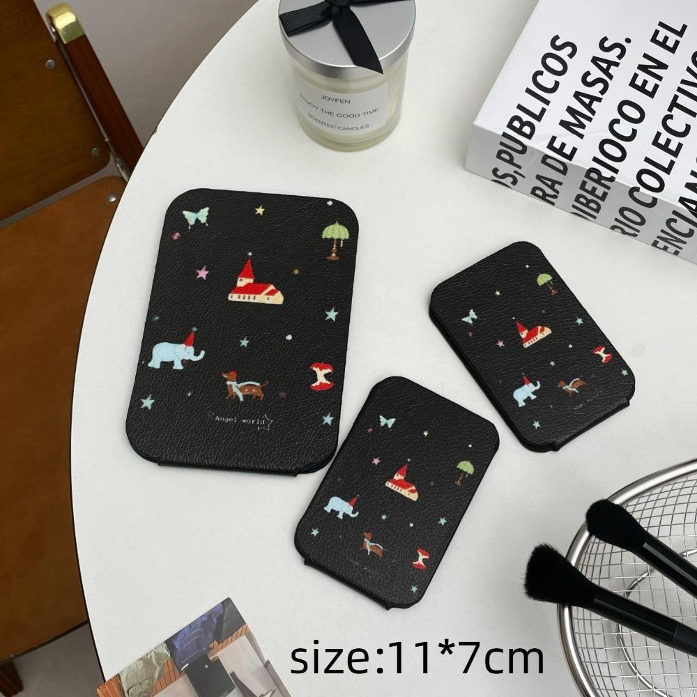 

Миниатюрное настольное зеркало с рисунком из мультфильма Компактное ручное зеркало Косметическое зеркало для девочек-студенток