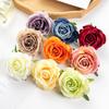 100Pcs 7Cm Artificial Flowers Scrapbooking Christmas Home Decorative Flowers Wall Wreaths Wedding Party Garden Diy Silk Red Rose