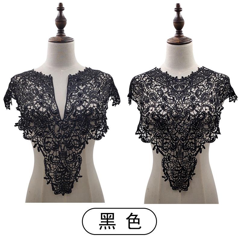 Water-Soluble Lace Collar, Polyester Silk Embroidered Corsage, Three-Dimensional Hollow Collar, Fake Collar, Front Collar And Back Collar Shawl.