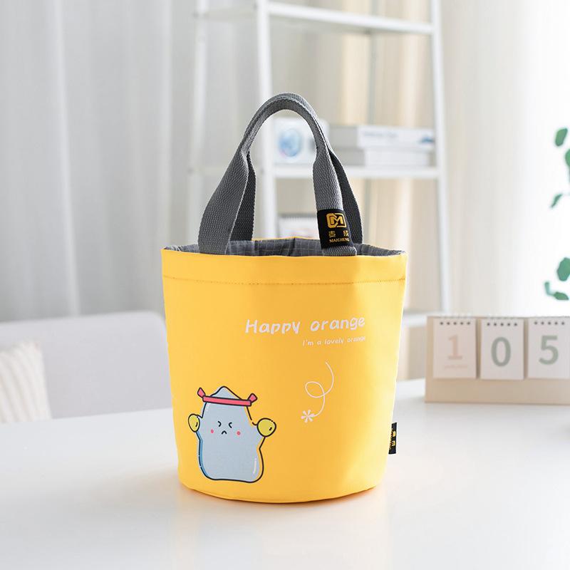 Round Waterproof Oxford Cloth Insulated Bag Handheld Lunch Lunch Bag Bento Bag Picnic Bag Ice Bag Insulated Bag