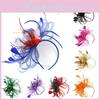 Large Feather Hair Fascinator Headband For Weddings And Special Events