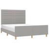 Vidaxl Bed Frame Without Mattress, Light Gray, 140X200 Cm, Upholstered