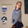 ASK JUNIOR Girls' Striped Long Sleeve Mock Collar T-Shirt