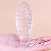 Transparent Plug Dotted Pine M 7.5 X 3cm - ClearlyHorny - Beginner Plugs & Kits