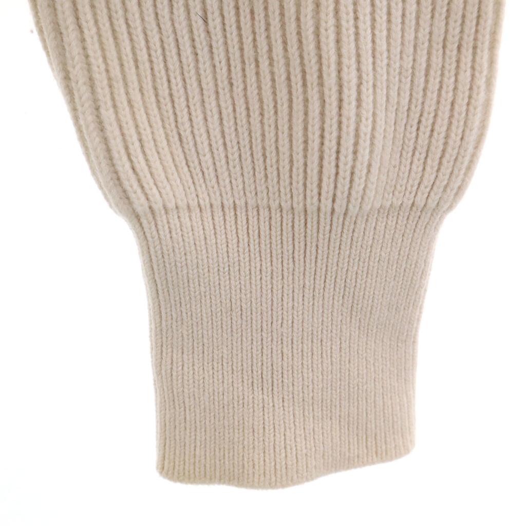 AURALEE made in Japan Long sleeve V neck sweater 1 beige Rib knit Women Used