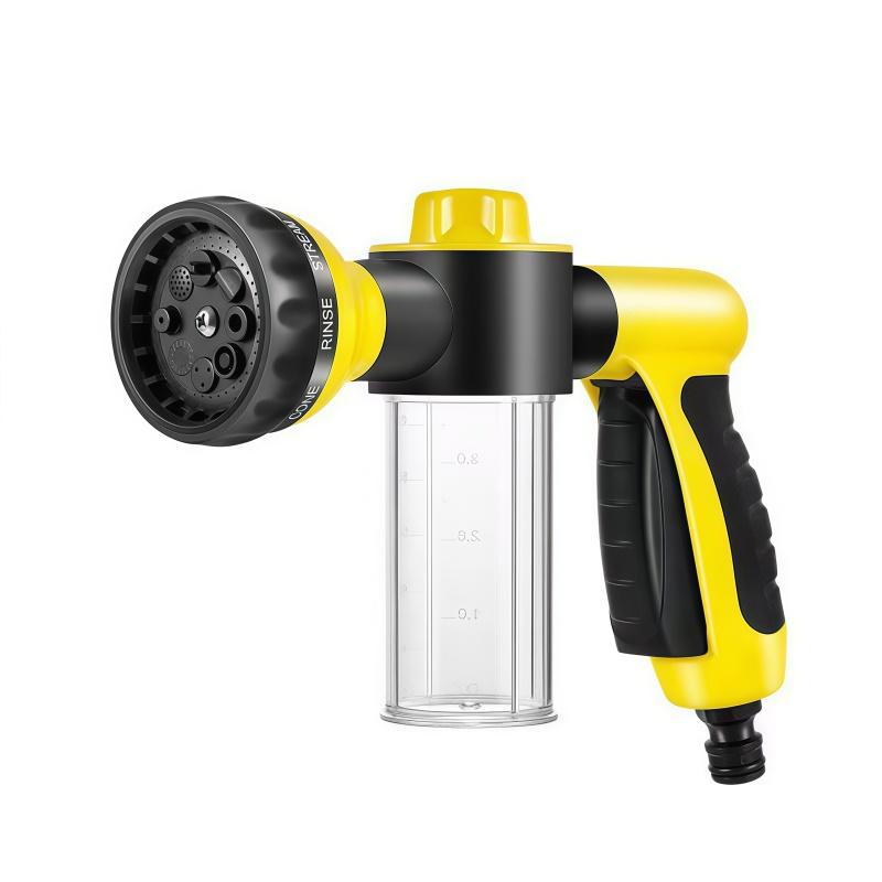 Pistolet à Eau Mousseuse Automatique Haute Pression avec Buse à Jet à 3 Niveaux Lave-Auto Outil Portable