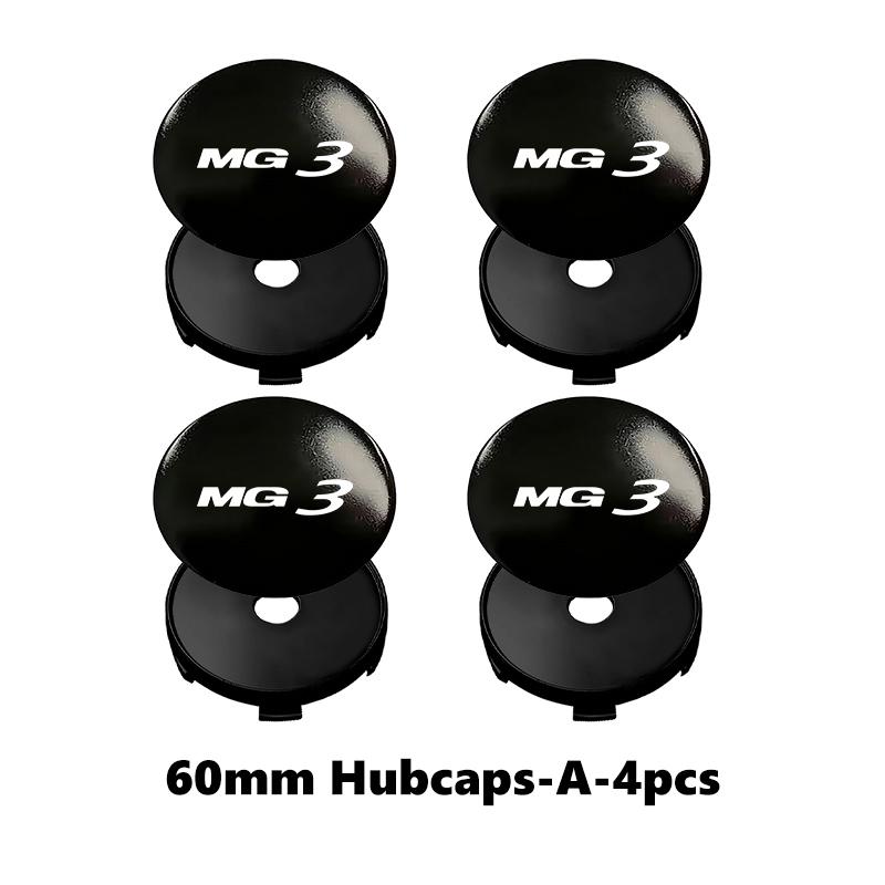 For MG 4pcs 56/60mm Car Wheel Center Hub Caps Emblem Stickers Tire Rim Covers Auto Accessories GT ZR RX5 RX8 3 5 6 7 HS ZS GS bso1