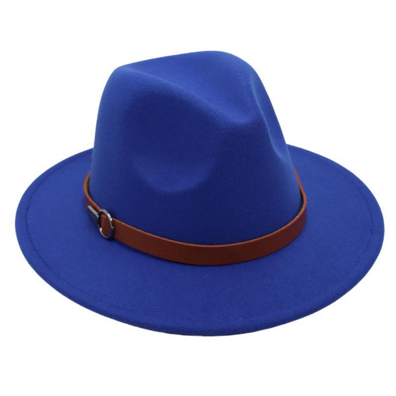 S New Retro British Top Hatsmall Belt Felt Hat Autumn And Winter European And American Jazz Hat Ins Style