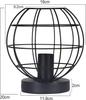 Lampe de Table - NETTLIFE - Vintage - Noir - Métal - Douille E27