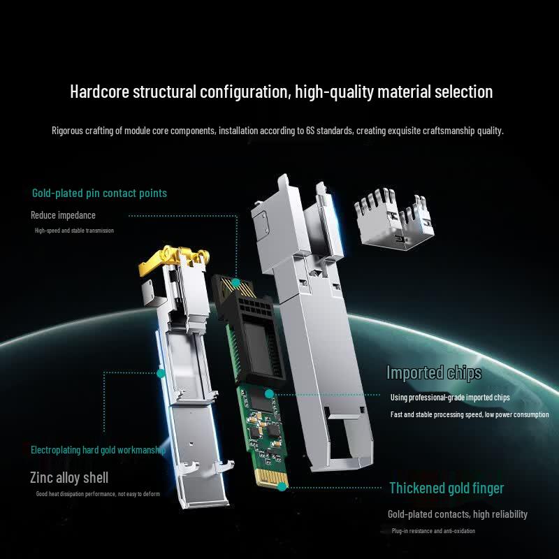 SAMZHE 10G SFP+ to RJ45 Copper Transceiver Module
