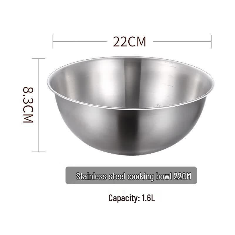 Food-Grade 316 Stainless Steel Multi-Purpose Kitchen Bowl