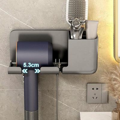 Punch-Free Bathroom Wall Mounted Hair Dryer Holder Storage Rack Organizer Shelf