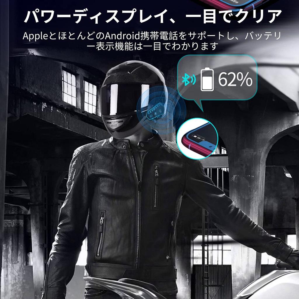SETHDA Bluetooth Helmet Motorcycle Slim Helmet Headset with Auto IP67 Standby Noise Voice and Japanese Instruction Manual Included A10 5.0 Speaker,