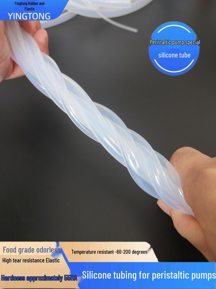 Clear Food-Grade Silicone Tubing for Peristaltic Pumps (Sizes: 0.8 - 9.5mm)
