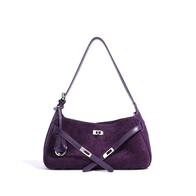 Frosted Cowhide Small Square Bag Simple Elegant Handbag Versatile Commuting Genuine Leather Shoulder Crossbody Women 31x11x15cm