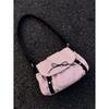 Niche Design Pink Cloud Bag 2025 New Sweet and Cute Underarm Bag Fashionable Versatile Bow Shoulder Bag