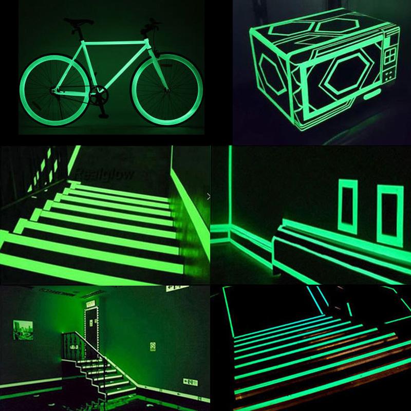 3M lysende tape advarselsbånd Glow In The Dark Veggklistremerker Stue Soverom Hjemmedekorasjon DIY Art Decal Fluorescerende